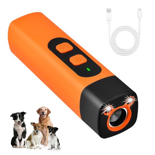 HOVCEH Anti Bell Gerät Hunde, Ultraschall Hundeabwehr mit 3 Einstellbaren Frequenzen, Portable Ruhemeister Hund mit LED-Taschenlampe, Antibell Ultraschall Gerät Hunderindenstopper von HOVCEH