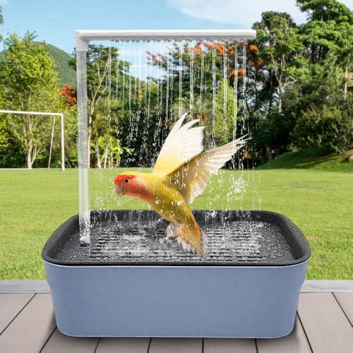 HOVCEH Wellensittich Dusche, Automatische Vogeldusche Wellensittich, Vogel Badewanne Mit Zirkulierender Wasserdusche, Multifunktionaler Wellensittich Zubehör Für Sittiche HOVCEH Wellensittich Dusche, Automatische Vogeldusche Wellensittich, Vogel Badewanne Mit Zirkulierender Wasserdusche, Multifunktionaler Wellensittich Zubehör Für Sittiche von HOVCEH