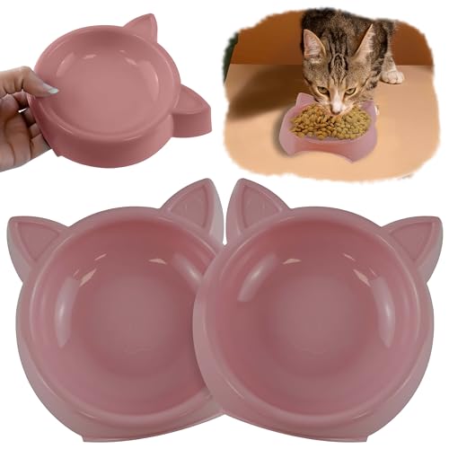 2 x rutschfeste Futternäpfe für Haustiere, rosa Kunststoff, Katzenfutterschalen für Futter, niedliche Katzengesichtsform, Haustiernäpfe für Kätzchen, 160 ml 2 x rutschfeste Futternäpfe für Haustiere, rosa Kunststoff, Katzenfutterschalen für Futter, niedliche Katzengesichtsform, Haustiernäpfe für Kätzchen, 160 ml von HOVUK