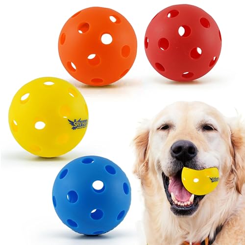 4 x Gurkenbälle mit 26 Löchern, Apportierbälle aus Kunststoff für Hunde, Golf-Übungsbälle für Haustiere, langlebiges Apportierfreundliches Haustierspielzeug, weiche Bälle für Hunde, Größe 7 cm 4 x Gurkenbälle mit 26 Löchern, Apportierbälle aus Kunststoff für Hunde, Golf-Übungsbälle für Haustiere, langlebiges Apportierfreundliches Haustierspielzeug, weiche Bälle für Hunde, Größe 7 cm von HOVUK