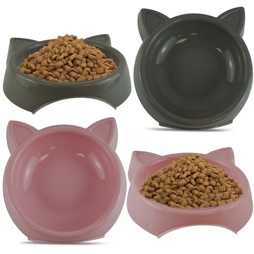 Auslaufsichere Katzennäpfe für den Innenbereich, Kunststoff, spülmaschinenfest, personalisierbar, für den Außenbereich, 160 ml, 4 Stück Auslaufsichere Katzennäpfe für den Innenbereich, Kunststoff, spülmaschinenfest, personalisierbar, für den Außenbereich, 160 ml, 4 Stück von HOVUK