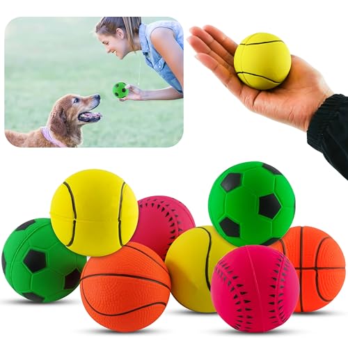 HOVUK 8 x Sport Schwamm Interaktive Hundebälle, ungiftige Gummibälle für Hunde, kleine Hundebälle, Apportierfreundliches Hundespielzeug für Spielaktivitäten, Größe 6 cm von HOVUK