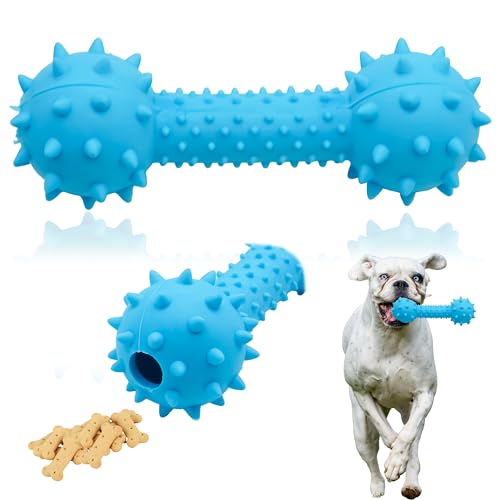 HOVUK Interaktives Hundespielzeug, 14 cm, hantelförmig, weich am Zahnfleisch, für alle Rassen, Spender für alle Rassen, ungiftig, aktives Kauspielzeug HOVUK Interaktives Hundespielzeug, 14 cm, hantelförmig, weich am Zahnfleisch, für alle Rassen, Spender für alle Rassen, ungiftig, aktives Kauspielzeug von HOVUK