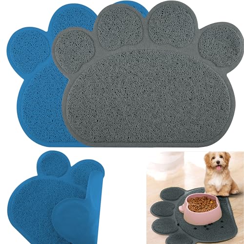 Wiederverwendbare Welpenstreu-Matten für Hunde, rutschfest, wiederverwendbar, für Haustiere im Innenbereich, Größe 40 cm, Blau und Grau, 2 Stück von HOVUK