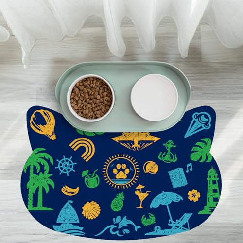 Napfunterlage Katzen Hund Futtermatte 32x45.5cm,Futternapf Unterlage Mit Muster für Hund Katze,Katzennapf Hundenapf Vermeiden Auslaufen für Wassernapf,Geeignet für Familien mit Kleintieren Napfunterlage Katzen Hund Futtermatte 32x45.5cm,Futternapf Unterlage Mit Muster für Hund Katze,Katzennapf Hundenapf Vermeiden Auslaufen für Wassernapf,Geeignet für Familien mit Kleintieren von HOWAB