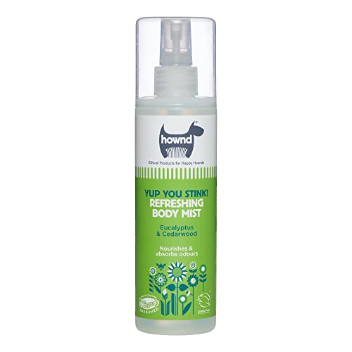 HOWND Yup You Stink Hundedeodorant-Spray für müffelnde Hunde - pH -ausgewogen - Hundedeodorant-Spray, entfernt starke Gerüche - Entwirrender Körperspray - Hundeparfüm, Eukalyptus & Zedernholz, 250 ml von HOWND