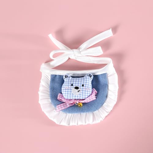 2-teiliges Katzen-Cowboyhut, verstellbares Bären-Bandana-Schal-Set, Haustier-Prinzessinnen-Kostüm für Halloween, Weihnachten, Katze, Hund, Geburtstagsparty, Bekleidung von HOWWFALY