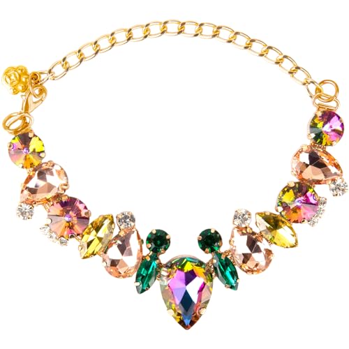 HOWWFALY Hundehalsband und Katzenhalsband, Goldkette, Edelstahl, verstellbar, gelbe Diamanten, Halsband mit niedlicher Haustierpfote für kleine, mittelgroße Haustiere, Katzen, Hunde, Kätzchen, Welpen HOWWFALY Hundehalsband und Katzenhalsband, Goldkette, Edelstahl, verstellbar, gelbe Diamanten, Halsband mit niedlicher Haustierpfote für kleine, mittelgroße Haustiere, Katzen, Hunde, Kätzchen, Welpen von HOWWFALY