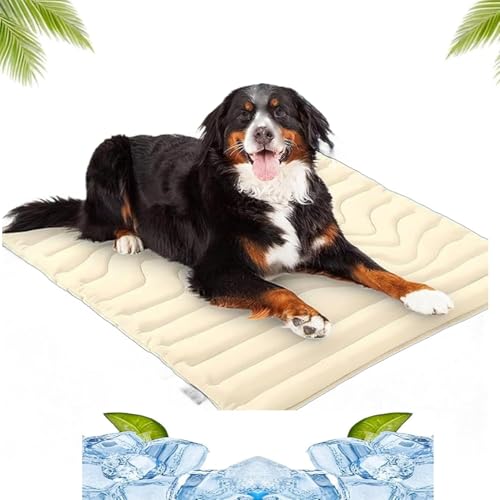 HPFVHRDCE Kühlmatte für Hunde & Katzen – Doppelseitige Haustier-Kühlunterlage für Sommer, Waschbare Liegefläche aus Stoff, Faltbare Eismatte für Innen- und Außengebrauch (Mehrere Farben & Größen von HPFVHRDCE