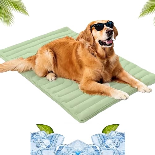 HPFVHRDCE Kühlmatte für Hunde & Katzen – Doppelseitige Haustier-Kühlunterlage für Sommer, Waschbare Liegefläche aus Stoff, Faltbare Eismatte für Innen- und Außengebrauch (Mehrere Farben & Größen von HPFVHRDCE