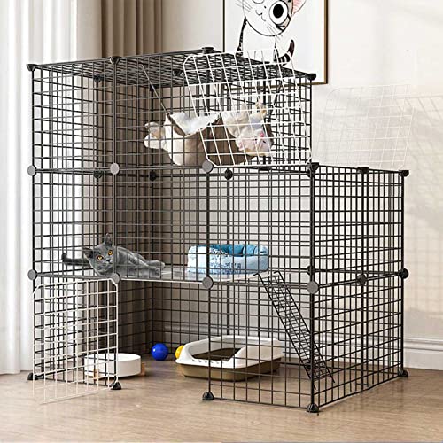 Groß – Katzengehege, Abnehmbarer Katzenlaufstall Für Den Innenbereich, Laufstall Aus Metalldraht, Zwinger, Stabiler Und Sicherer Träger, Leicht Zu Reinigender,Onecolor-111x75x109cm Groß – Katzengehege, Abnehmbarer Katzenlaufstall Für Den Innenbereich, Laufstall Aus Metalldraht, Zwinger, Stabiler Und Sicherer Träger, Leicht Zu Reinigender,Onecolor-111x75x109cm von HPTHLY