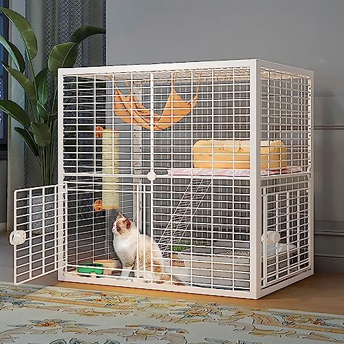 Große Katzenkiste Für Den Innenbereich, Abnehmbarer Katzenlaufstall, Kleintierkäfig, Halbgeschlossenes Katzengehege, Großer Auslauf, Ideal Für 1–2 Katzen,92x47x92cm Große Katzenkiste Für Den Innenbereich, Abnehmbarer Katzenlaufstall, Kleintierkäfig, Halbgeschlossenes Katzengehege, Großer Auslauf, Ideal Für 1–2 Katzen,92x47x92cm von HPTHLY