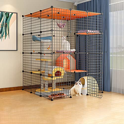 Großer, Tragbarer Meerschweinchenkäfig Für Den Innenbereich, Haustierkäfige Für Kleintiere, Zusammenklappbarer Haustierkäfig, Extra Groß Mit Fußpolster Aus Harz,Black-109 * 109 * 144cm Großer, Tragbarer Meerschweinchenkäfig Für Den Innenbereich, Haustierkäfige Für Kleintiere, Zusammenklappbarer Haustierkäfig, Extra Groß Mit Fußpolster Aus Harz,Black-109 * 109 * 144cm von HPTHLY