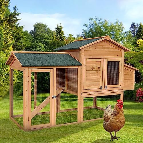 Großer Hühnerstall Aus Holz Für Den Außenbereich, Kaninchenstall, Geflügelkäfig, Haustierhaus, von HPTHLY
