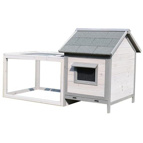 Großer Kaninchenstall, Hasenkäfig Aus Holz Mit Verschließbaren Türen Und Wasserdichtem Dach, Kleintierhabitat Für Hühner, Meerschweinchen, von HPTHLY