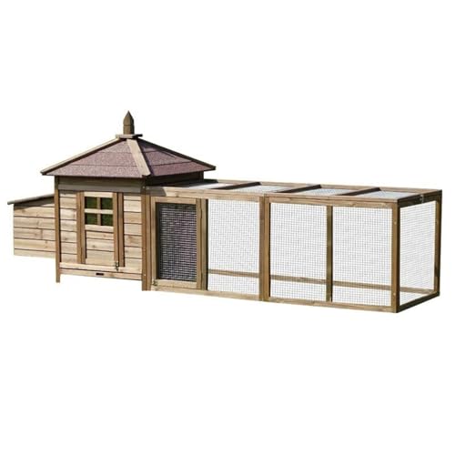 Großer Kaninchenstall, Kaninchenkäfige Aus Holz Für Den Außenbereich Mit Auslaufsicherer Schale Und Asphaltdach, Haustierhaus, Ideal Für Hühner, Meerschweinchen, von HPTHLY