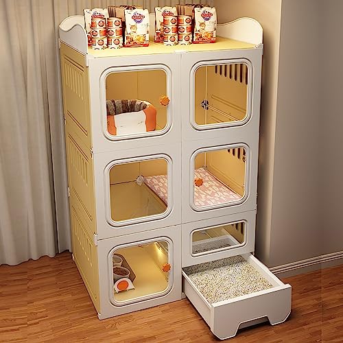Großer Katzenkäfig, DIY Katzenlaufstall, Haustierkäfig, Mit Ausziehbarer Katzentoilette, Geeignet Für Innen- Und Balkonbereich, Leicht Aufzubauende Katzenpensio, Großer Katzenkäfig, DIY Katzenlaufstall, Haustierkäfig, Mit Ausziehbarer Katzentoilette, Geeignet Für Innen- Und Balkonbereich, Leicht Aufzubauende Katzenpensio, von HPTHLY
