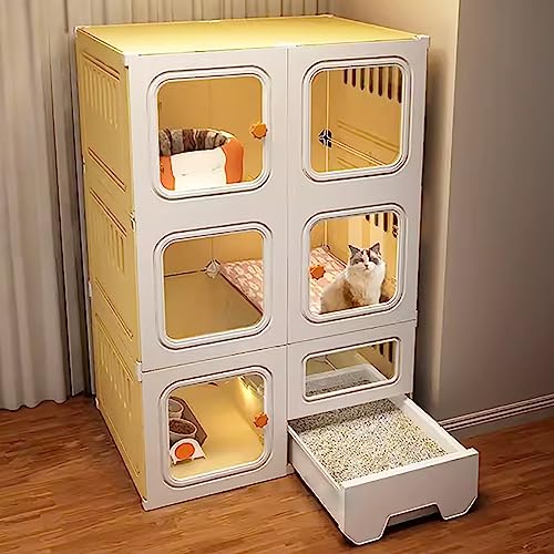 Großer Katzenkäfig, DIY Katzenlaufstall, Haustierkäfig, Mit Ausziehbarer Katzentoilette, Geeignet Für Innen- Und Balkonbereich, Leicht Aufzubauende Katzenpensio,71 * 46 * 106cm/28 * 18 * 42in Großer Katzenkäfig, DIY Katzenlaufstall, Haustierkäfig, Mit Ausziehbarer Katzentoilette, Geeignet Für Innen- Und Balkonbereich, Leicht Aufzubauende Katzenpensio,71 * 46 * 106cm/28 * 18 * 42in von HPTHLY