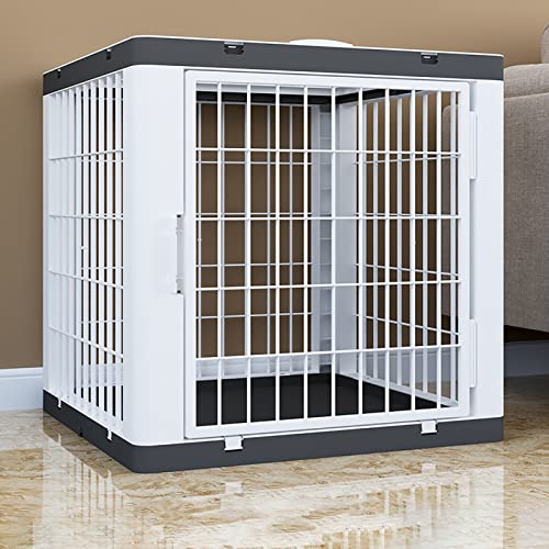 Großer Katzenkäfig, DIY-Laufstall Für Haustiere, Abnehmbar, Dichter Metalldraht, Frei Kombinierbar, Zusammengebauter Katzenkäfig, Doppeldecker-Katzenvilla Für,Grey-One von HPTHLY