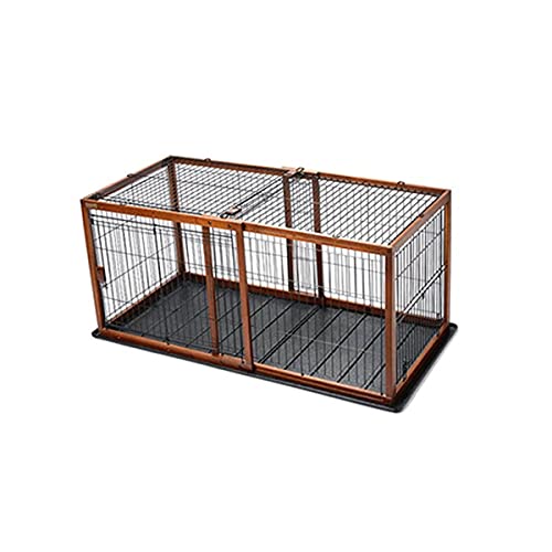Haustierkäfig, Einziehbarer Hundekäfig Aus Holz, Katzenkäfig, Haustierzaun Ist Geeignet Für Katzen, Hunde Und Andere Kleine,B,88×58×62Cm, von HPTHLY