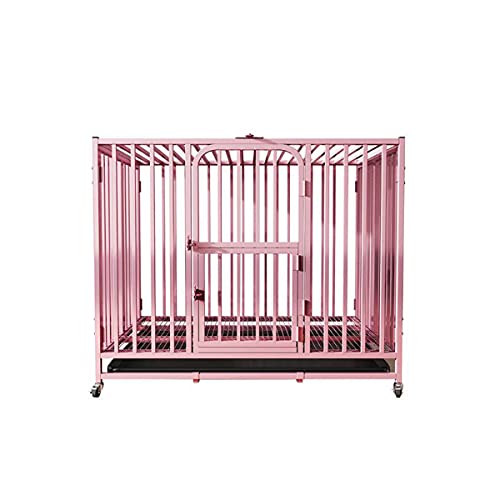 Haustierkäfig, Hundebox Indoor Full Square Tube Metall Hundekäfig Klappbar Mit Toilette Haustierkäfig Haustier Laufstall,Schwarz,110Cm, Haustierkäfig, Hundebox Indoor Full Square Tube Metall Hundekäfig Klappbar Mit Toilette Haustierkäfig Haustier Laufstall,Schwarz,110Cm, von HPTHLY