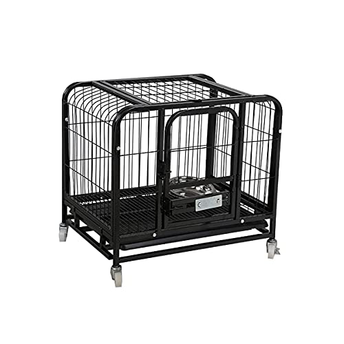 Haustierkäfig, Hundekäfig Und Katzenkäfig Mit Toilettenzaun, Große Haustierkäfige, Villa-Haustierkäfige, Eingezäunte Zwinger, Schwarz, Mittel, Haustierkäfig, Hundekäfig Und Katzenkäfig Mit Toilettenzaun, Große Haustierkäfige, Villa-Haustierkäfige, Eingezäunte Zwinger, Schwarz, Mittel, von HPTHLY
