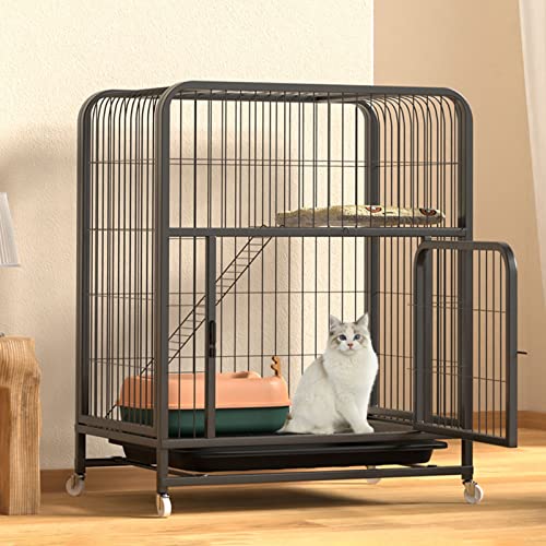 Hühnerkäfige Für Draußen, Drinnen, Tragbarer Meerschweinchenkäfig, 2-Stöckiger Meerschweinchenkäfig, Haustierkäfige Für Kleintiere, Katzenzwinger, Katzenhaus, H,Black Hühnerkäfige Für Draußen, Drinnen, Tragbarer Meerschweinchenkäfig, 2-Stöckiger Meerschweinchenkäfig, Haustierkäfige Für Kleintiere, Katzenzwinger, Katzenhaus, H,Black von HPTHLY