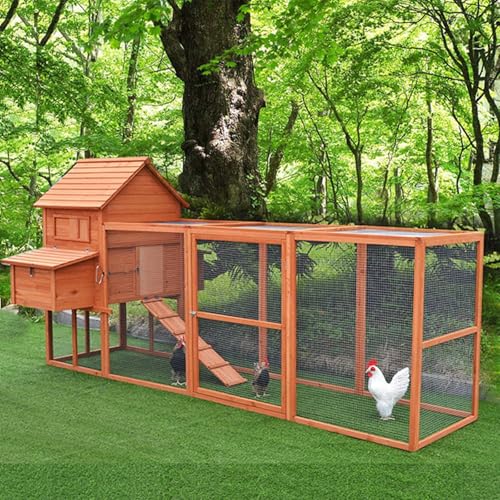 Hühnerstall, Hasenstall Aus Holz Für Draußen Mit Belüftungstür Und Herausnehmbarem Tablett, Großes Haustierhaus Für Meerschweinchen Und Kleine Tiere,Gold red Hühnerstall, Hasenstall Aus Holz Für Draußen Mit Belüftungstür Und Herausnehmbarem Tablett, Großes Haustierhaus Für Meerschweinchen Und Kleine Tiere,Gold red von HPTHLY