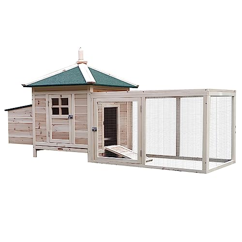Hühnerstall Aus Holz Für Den Außenbereich, Hühnerhaus Mit Nistkasten Und Auslauf, Lebensraum Für Kaninchen, Haustierhaus Für Geflügel Im Hinterhof, von HPTHLY
