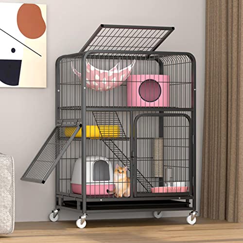 Indoor, Tragbar, Haustierkäfige Für Kleintiere, Kleintierkäfige, Hühnerdrahtkäfig, Für 1-2 Katzen, Mit Türen,Black Indoor, Tragbar, Haustierkäfige Für Kleintiere, Kleintierkäfige, Hühnerdrahtkäfig, Für 1-2 Katzen, Mit Türen,Black von HPTHLY
