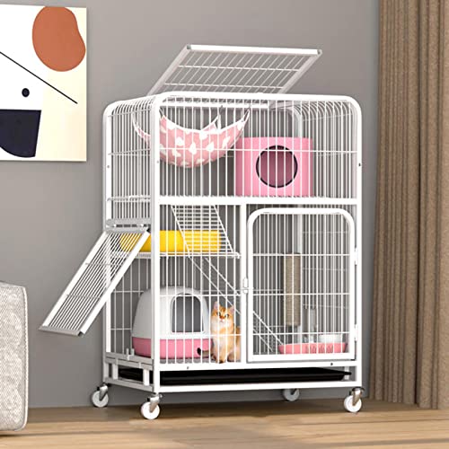 Indoor, Tragbar, Haustierkäfige Für Kleintiere, Kleintierkäfige, Hühnerdrahtkäfig, Für 1-2 Katzen, Mit Türen,White Indoor, Tragbar, Haustierkäfige Für Kleintiere, Kleintierkäfige, Hühnerdrahtkäfig, Für 1-2 Katzen, Mit Türen,White von HPTHLY