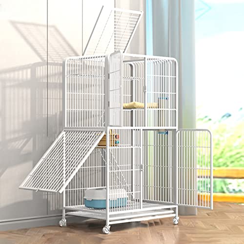 Indoor-Katzengehege, Chinchillakäfig, Kleintierkäfige Mit Rädern Und Leiter, Haustiergehege, Zuhause, Geeignet Für Frettchen, Kaninchen Und Chinchillas,White-78 * 55 * 137cm Indoor-Katzengehege, Chinchillakäfig, Kleintierkäfige Mit Rädern Und Leiter, Haustiergehege, Zuhause, Geeignet Für Frettchen, Kaninchen Und Chinchillas,White-78 * 55 * 137cm von HPTHLY
