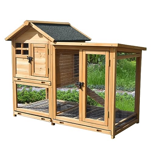 Kaninchenstall, Hühnerstall, Entenstall, Geflügelgehege, Käfig, Holzhaus Für Kleintiere Im Freien Mit Rampen, Auslauf Und Drahtzaun,Wood Color Kaninchenstall, Hühnerstall, Entenstall, Geflügelgehege, Käfig, Holzhaus Für Kleintiere Im Freien Mit Rampen, Auslauf Und Drahtzaun,Wood Color von HPTHLY
