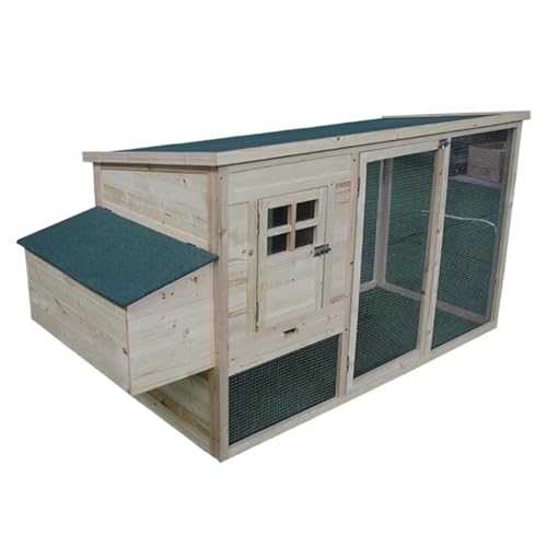 Kaninchenstall Aus Holz, Erhöhter Hühnerkäfig Mit Auslaufsicherer Schale Und Wasserfestem Asphaltdach, Lebensraum Für Kleintiere Im Freien, Kaninchenstall Aus Holz, Erhöhter Hühnerkäfig Mit Auslaufsicherer Schale Und Wasserfestem Asphaltdach, Lebensraum Für Kleintiere Im Freien, von HPTHLY