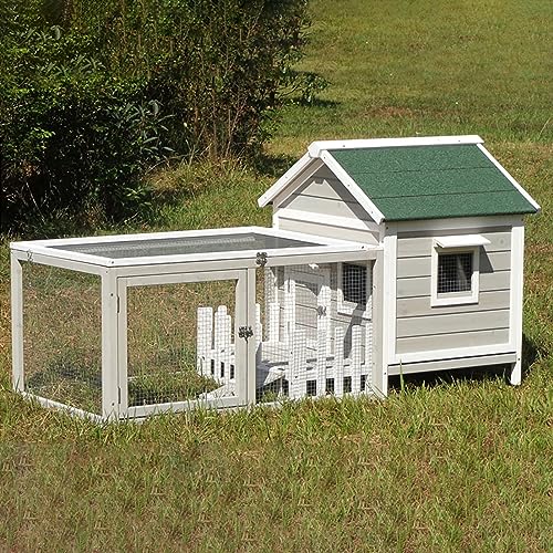 Kaninchenstall Aus Holz, Hasenkäfig, Hühnerstall Für Kleintiere,Gray von HPTHLY