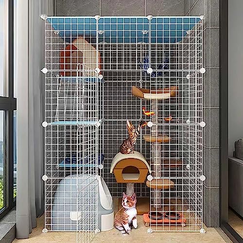 Katzengehege Für Den Innenbereich, Großer Katzenlaufstall, Abnehmbare Katzenzwinger Aus Metall, Käfig Für Frettchen Und Kleine Tiere, Großer Auslauf, Ideal Für, Katzengehege Für Den Innenbereich, Großer Katzenlaufstall, Abnehmbare Katzenzwinger Aus Metall, Käfig Für Frettchen Und Kleine Tiere, Großer Auslauf, Ideal Für, von HPTHLY