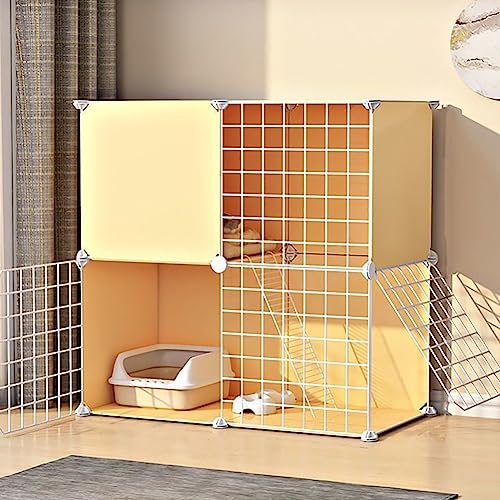 Katzenkäfig, DIY-Katzenlaufstall, Haustierkäfig, Drahtzwinger, Katzenbox, Leicht Zu Montierende Katzenzucht, Geeignet Für Welpen, Kätzchen, Meerschweinchen, FR,75 * 49 * 75cm/30 * 19 * 30in(B) von HPTHLY