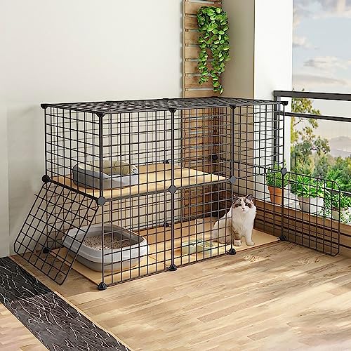 Katzenkäfige Für Drinnen Und Draußen, Katzengehege, Abnehmbarer Kleintierkäfig, Katzenlaufstall, Welpenkiste, Halbgeschlossener Katzenschrank – Für Kleine Haust,111x49x73cm Katzenkäfige Für Drinnen Und Draußen, Katzengehege, Abnehmbarer Kleintierkäfig, Katzenlaufstall, Welpenkiste, Halbgeschlossener Katzenschrank – Für Kleine Haust,111x49x73cm von HPTHLY