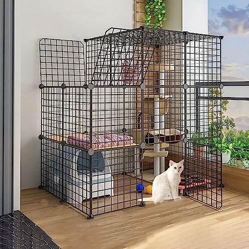Katzenkäfige Für Drinnen Und Draußen, Katzengehege, Abnehmbarer Kleintierkäfig, Katzenlaufstall, Welpenkiste, Halbgeschlossener Katzenschrank – Für Kleine Haust,111x75x109cm Katzenkäfige Für Drinnen Und Draußen, Katzengehege, Abnehmbarer Kleintierkäfig, Katzenlaufstall, Welpenkiste, Halbgeschlossener Katzenschrank – Für Kleine Haust,111x75x109cm von HPTHLY