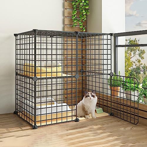 Katzenkäfige Für Drinnen Und Draußen, Katzengehege, Abnehmbarer Kleintierkäfig, Katzenlaufstall, Welpenkiste, Halbgeschlossener Katzenschrank – Für Kleine Haust,75x39x73cmA Katzenkäfige Für Drinnen Und Draußen, Katzengehege, Abnehmbarer Kleintierkäfig, Katzenlaufstall, Welpenkiste, Halbgeschlossener Katzenschrank – Für Kleine Haust,75x39x73cmA von HPTHLY