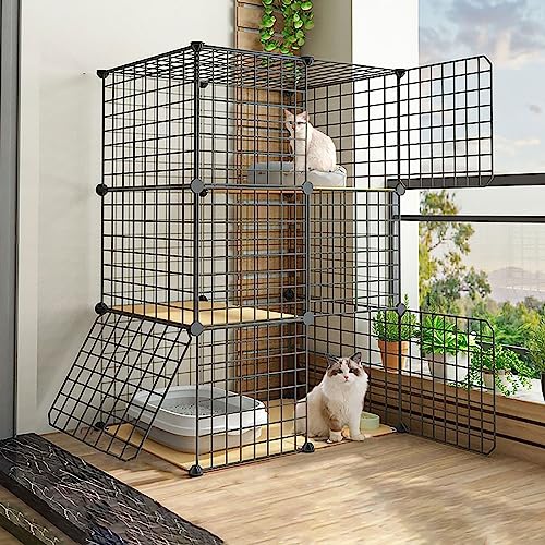 Katzenkäfige Für Drinnen Und Draußen, Katzengehege, Abnehmbarer Kleintierkäfig, Katzenlaufstall, Welpenkiste, Halbgeschlossener Katzenschrank – Für Kleine Haust,75x49x109cm Katzenkäfige Für Drinnen Und Draußen, Katzengehege, Abnehmbarer Kleintierkäfig, Katzenlaufstall, Welpenkiste, Halbgeschlossener Katzenschrank – Für Kleine Haust,75x49x109cm von HPTHLY