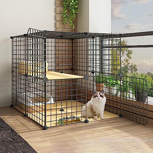 Katzenkäfige Für Drinnen Und Draußen, Katzengehege, Abnehmbarer Kleintierkäfig, Katzenlaufstall, Welpenkiste, Halbgeschlossener Katzenschrank – Für Kleine Haust,75x75x73cm Katzenkäfige Für Drinnen Und Draußen, Katzengehege, Abnehmbarer Kleintierkäfig, Katzenlaufstall, Welpenkiste, Halbgeschlossener Katzenschrank – Für Kleine Haust,75x75x73cm von HPTHLY