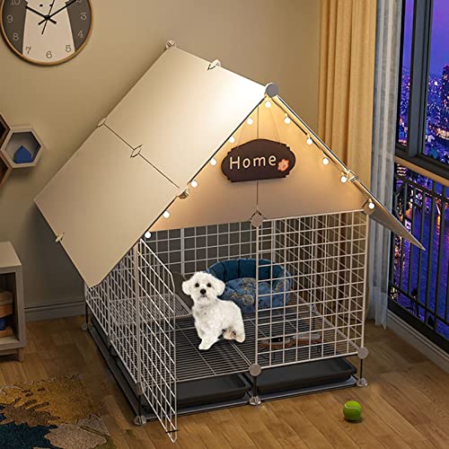 Katzenlaufstall - Katzenzwinger Für Den Innenbereich, Laufstall Für Haustiere Für Kleintiere, Katzenhaus Aus Metalldraht, Langlebiges Haustiergehege Für Den In,White Katzenlaufstall - Katzenzwinger Für Den Innenbereich, Laufstall Für Haustiere Für Kleintiere, Katzenhaus Aus Metalldraht, Langlebiges Haustiergehege Für Den In,White von HPTHLY
