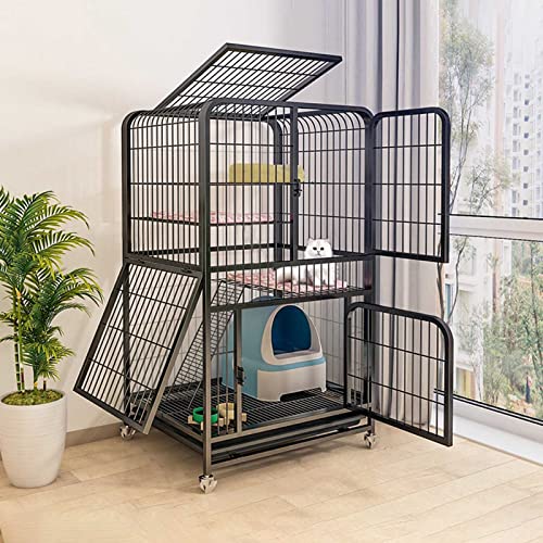 Katzenzwinger Für Draußen, Katzenkäfig, Laufstall, Katzengehege Auf Rädern, Metallkäfig Für Kätzchen, Kleintierstall, Übergroße Katzenvilla – Für Kleintiere, We,78X54X137CM Katzenzwinger Für Draußen, Katzenkäfig, Laufstall, Katzengehege Auf Rädern, Metallkäfig Für Kätzchen, Kleintierstall, Übergroße Katzenvilla – Für Kleintiere, We,78X54X137CM von HPTHLY