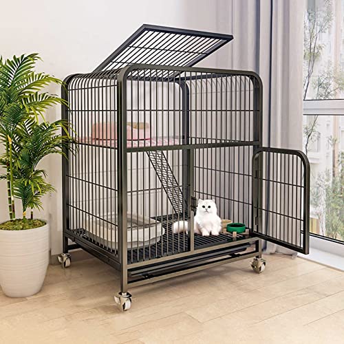 Katzenzwinger Für Draußen, Katzenkäfig, Laufstall, Katzengehege Auf Rädern, Metallkäfig Für Kätzchen, Kleintierstall, Übergroße Katzenvilla – Für Kleintiere, We,78X55X85CM Katzenzwinger Für Draußen, Katzenkäfig, Laufstall, Katzengehege Auf Rädern, Metallkäfig Für Kätzchen, Kleintierstall, Übergroße Katzenvilla – Für Kleintiere, We,78X55X85CM von HPTHLY