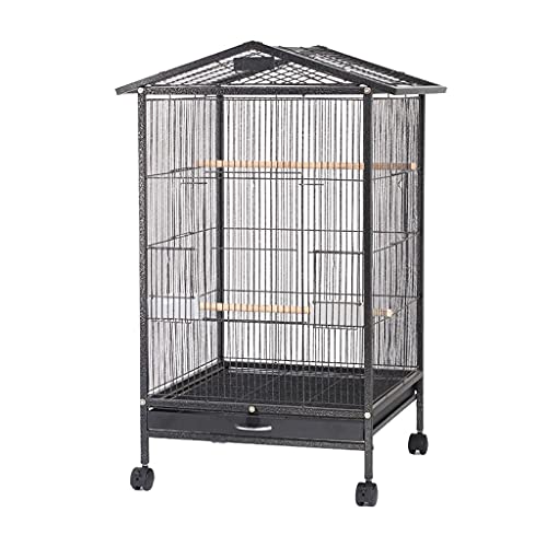 Vogelkäfig, Großes Dach, Papageienkäfig, Schwarzer Phönixkäfig, Vogelkäfig, Große Größe Für Vogelschwärme, Kanariensittiche, Heimtierbedarf, von HPTHLY