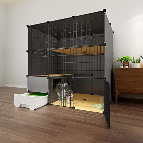 Zusammenklappbarer Haustierkäfig, Haustierkäfige Für Katzen, Meerschweinchenkäfige Für Den Innenbereich, Extra Groß, Tragbar, Haustierheim Für 1–4 Katzen,111 * 95 * 111cm Zusammenklappbarer Haustierkäfig, Haustierkäfige Für Katzen, Meerschweinchenkäfige Für Den Innenbereich, Extra Groß, Tragbar, Haustierheim Für 1–4 Katzen,111 * 95 * 111cm von HPTHLY