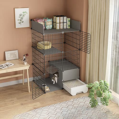 Zusammenklappbarer Kätzchenkäfig Für Hauskatzen, Mit Katzentoilette, Tragbar, Haustierkäfige Für Kleintiere, Ideal Für 1–2 Katzen,75 * 49 * 124cm Zusammenklappbarer Kätzchenkäfig Für Hauskatzen, Mit Katzentoilette, Tragbar, Haustierkäfige Für Kleintiere, Ideal Für 1–2 Katzen,75 * 49 * 124cm von HPTHLY
