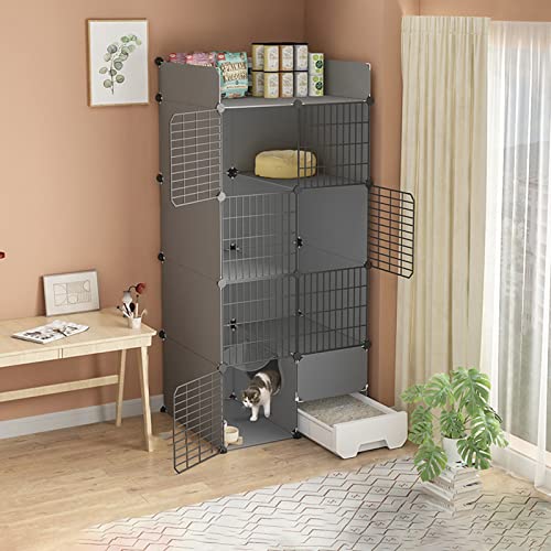 Zusammenklappbarer Kätzchenkäfig Für Hauskatzen, Mit Katzentoilette, Tragbar, Haustierkäfige Für Kleintiere, Ideal Für 1–2 Katzen,75 * 49 * 161cm Zusammenklappbarer Kätzchenkäfig Für Hauskatzen, Mit Katzentoilette, Tragbar, Haustierkäfige Für Kleintiere, Ideal Für 1–2 Katzen,75 * 49 * 161cm von HPTHLY