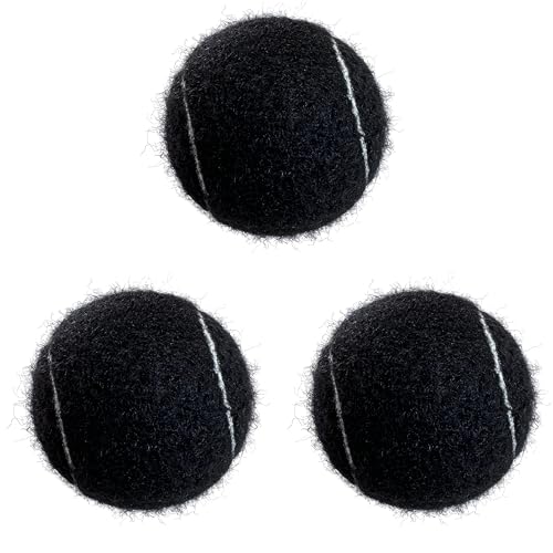 HPWFHPLF Tennisbälle – Übungsbälle für Anfänger, Training und Spielen für Haustierhunde (schwarz), 3 Stück von HPWFHPLF
